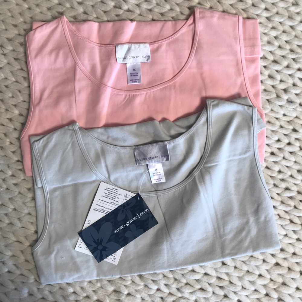 Susan Graver Bundle 2 Knit Tank Tops